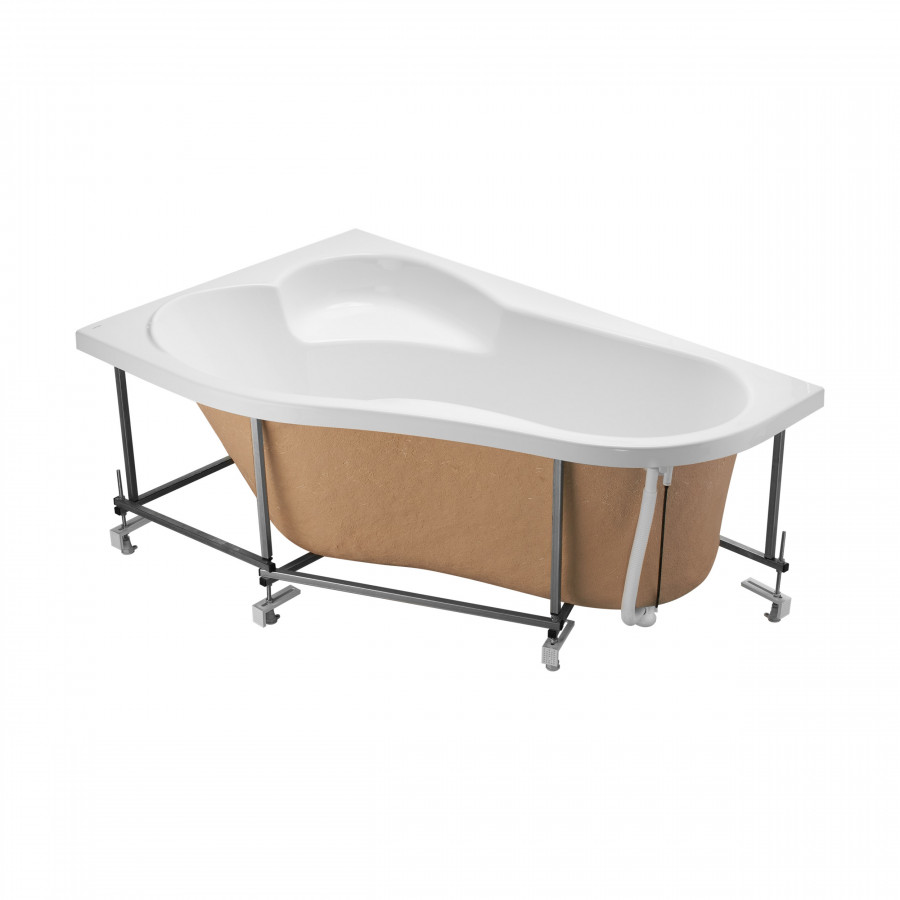 Монтажный комплект для ванны ИБИЦА XL 160х100 см. (рама, слив-перелив с сифоном, крепеж к стене, кре