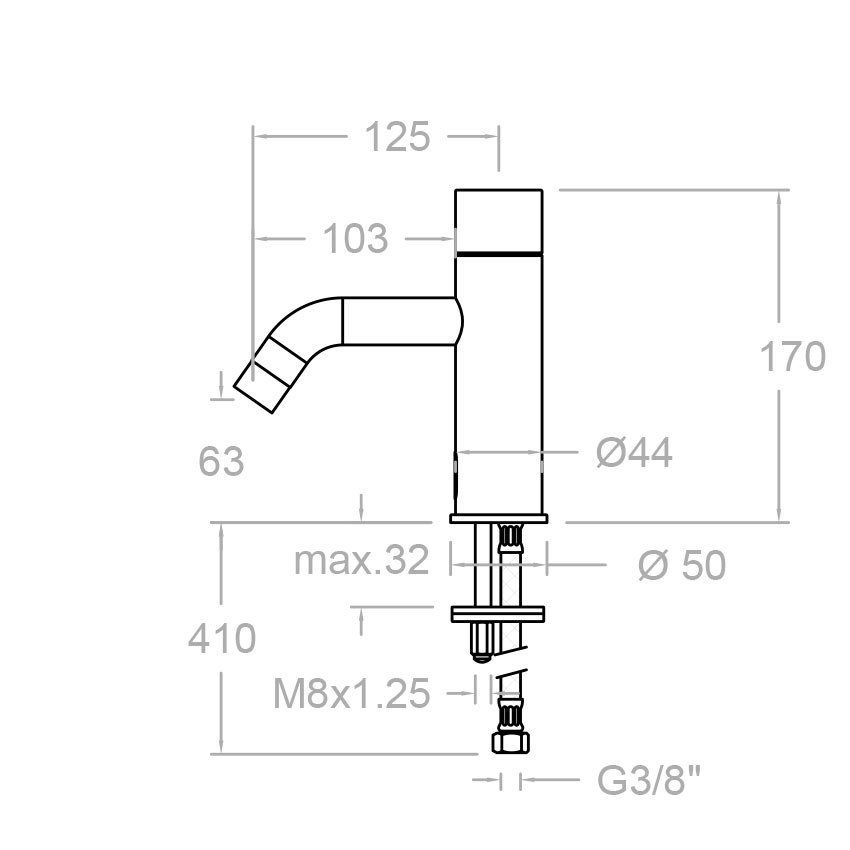 Сенсорный кран для раковины SOLTRONIC 8116B