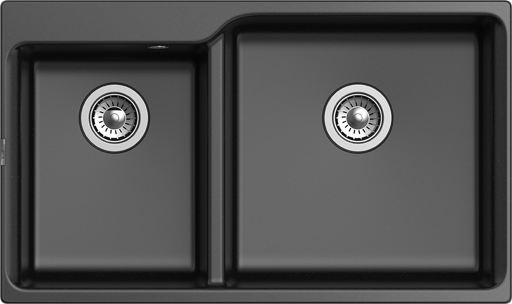 RIVELATO Мойка кварц  Axel 90D  2-чаш  870*520  nero арт.