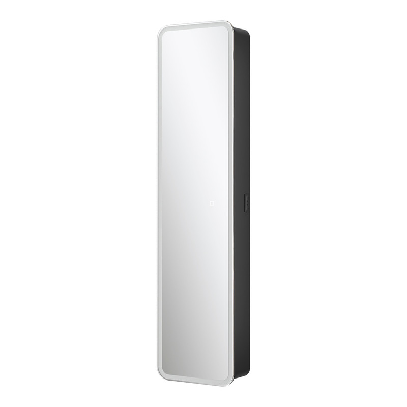 Пенал EQUIL зеркальный EQUIL Eltoro LED 40 подвесной черный софт
