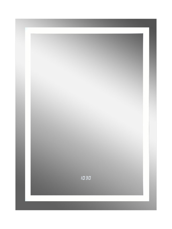 Зеркало Verte LED с часами 500x700