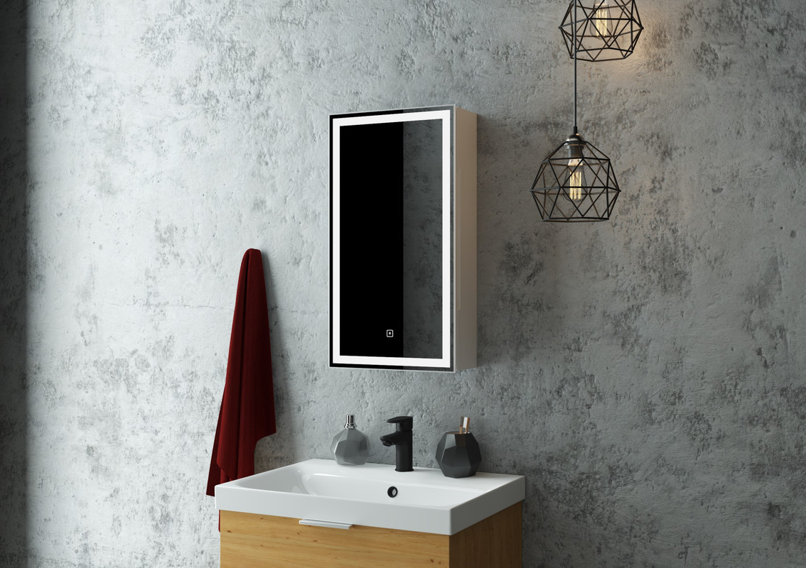 Зеркало-шкаф Allure LED 350х650 левый
