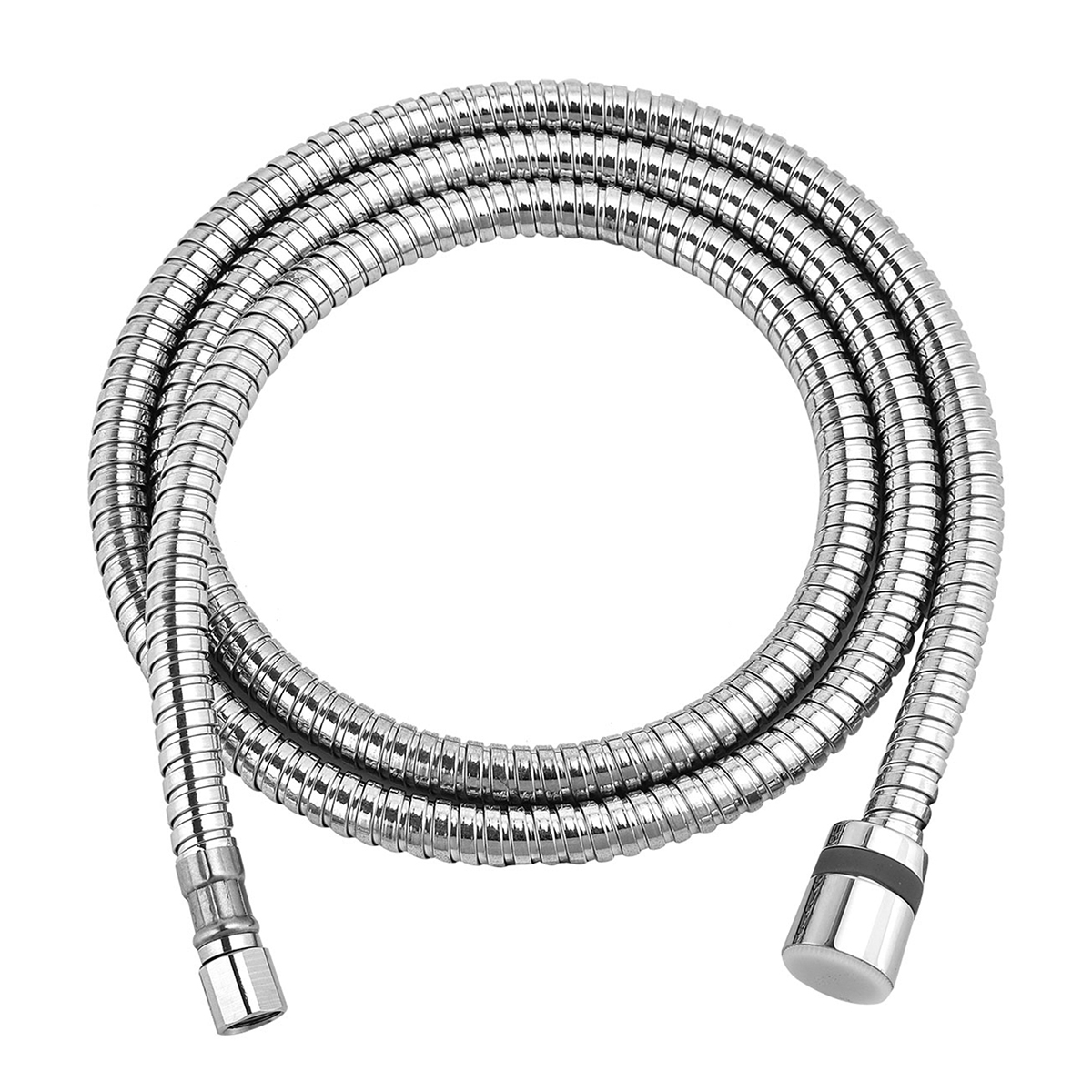 Шланг для лейки смесителя на борт ванны 2 м, 1/2"-F (М12), EPDM, стальной, хром. LEMARK