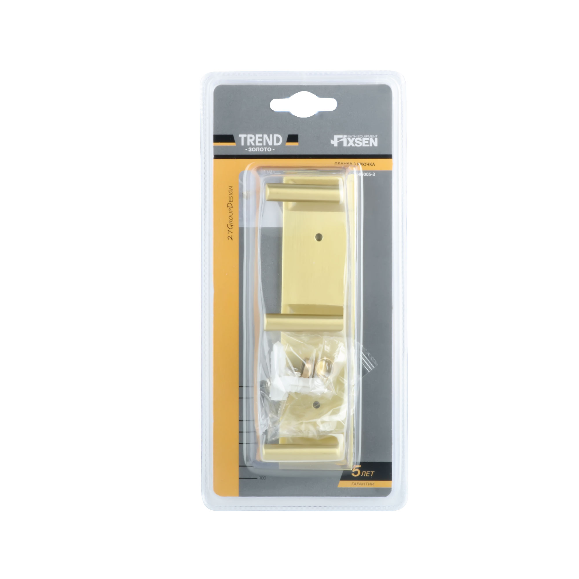 Планка 3 крючка FIXSEN Trend Gold (FX-99005-3)