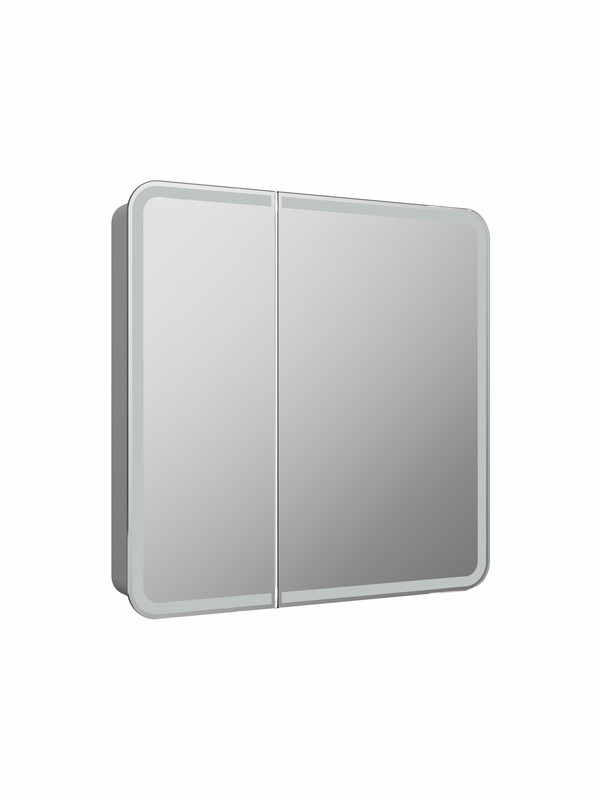 Зеркало-шкаф Elliott LED 800х800 с датчиком движения, розеткой