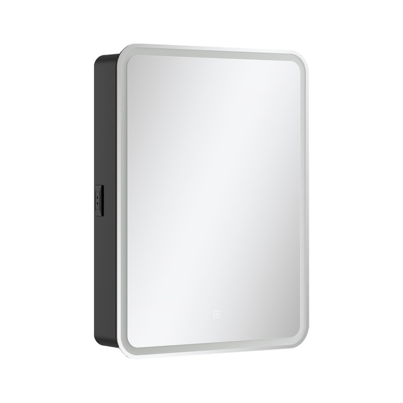 Зеркальный шкаф EQUIL Eltoro LED 60 правый черный софт