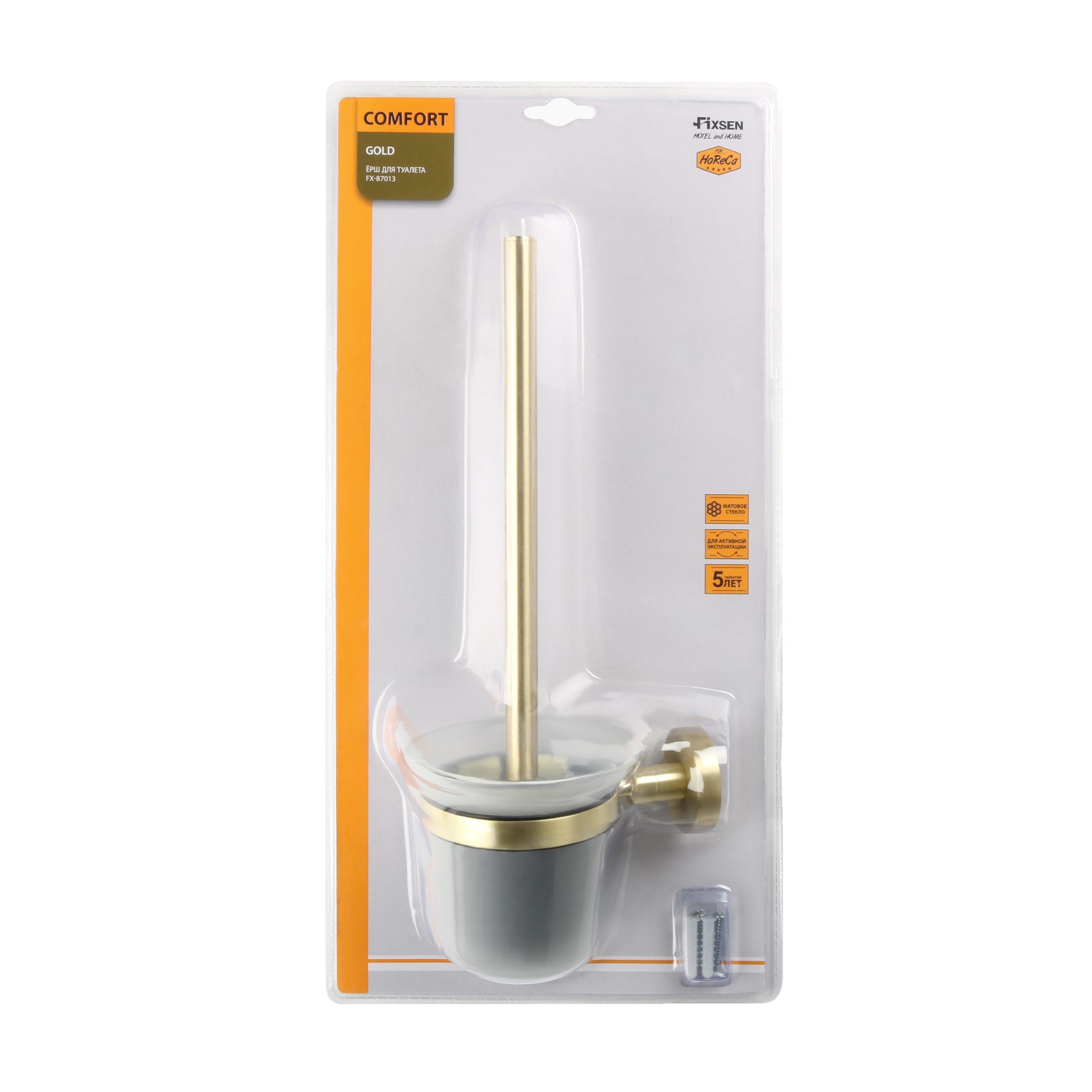 Ерш для туалета золото-сатин FIXSEN Comfort Gold FX-87013)
