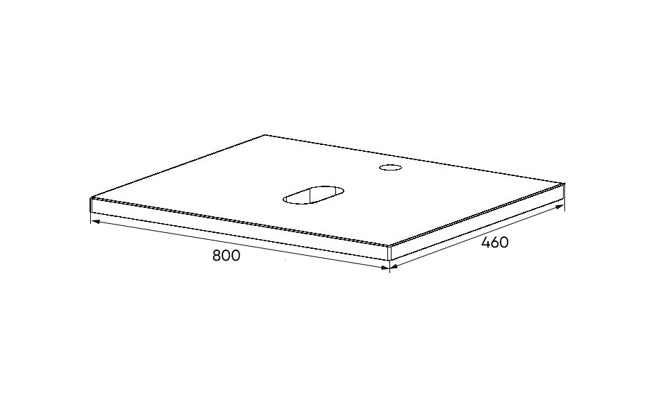 Столешница VIANT Neo белый мрамор 800х460 мм (VNEO80MRBEL-STMDF)