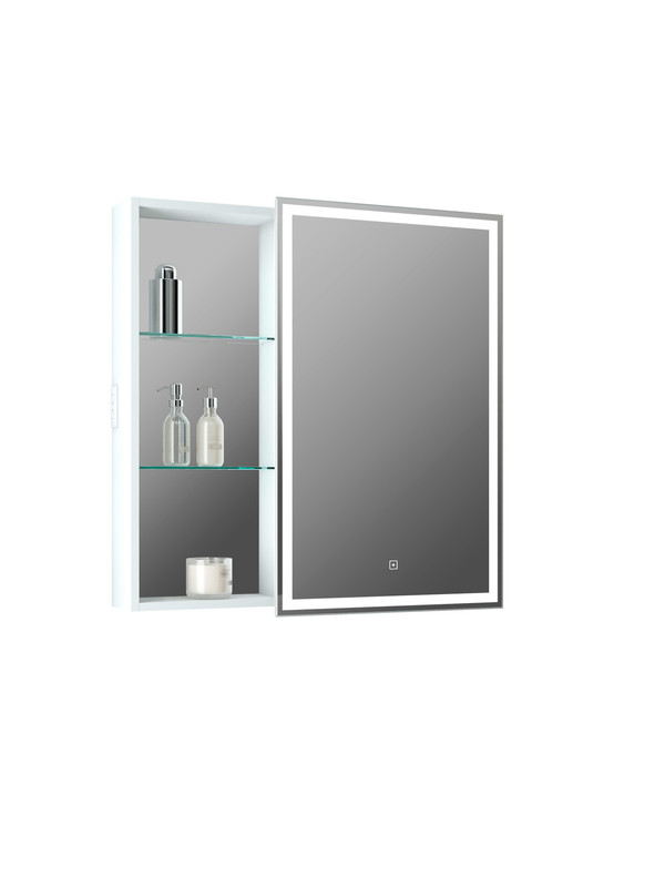 Зеркало-шкаф Aperio LED 800х800 правый с розеткой