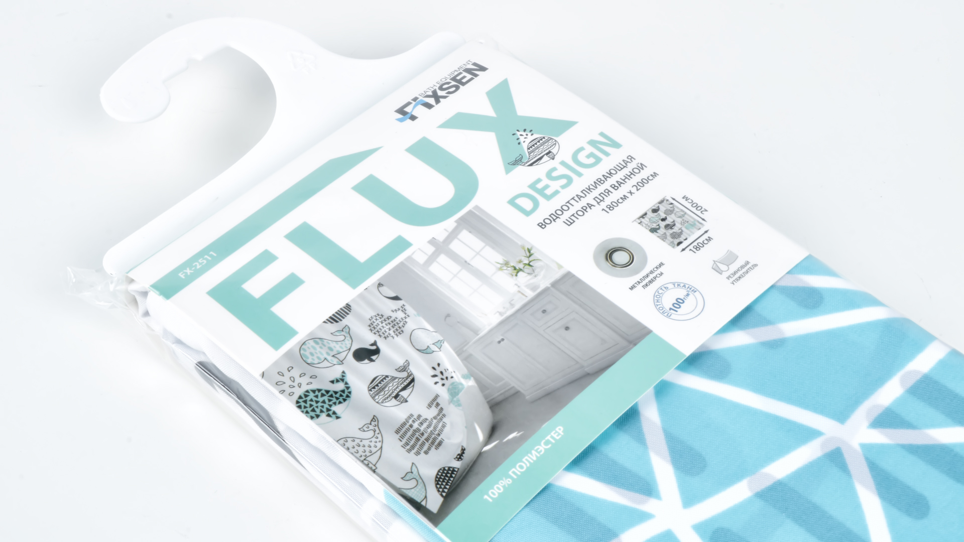 Штора для ванной Fixsen Flux FX-2511