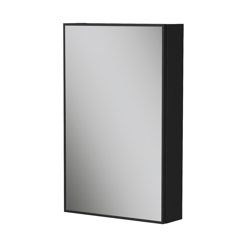 Шкаф зеркальный EQUIL Strong 50, подвесной, 1 дв., дуб черный (szSTRONG.LED.50.1D.R/L-35)