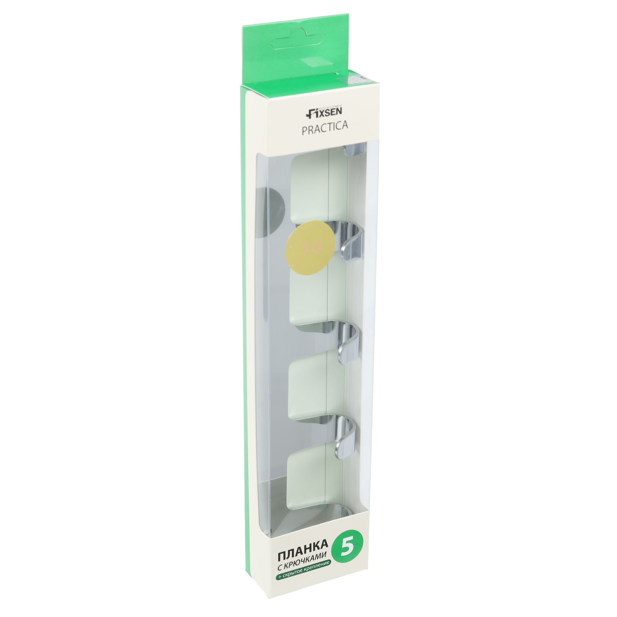 Планка 5 крючков Fixsen, FX-805-5, хром