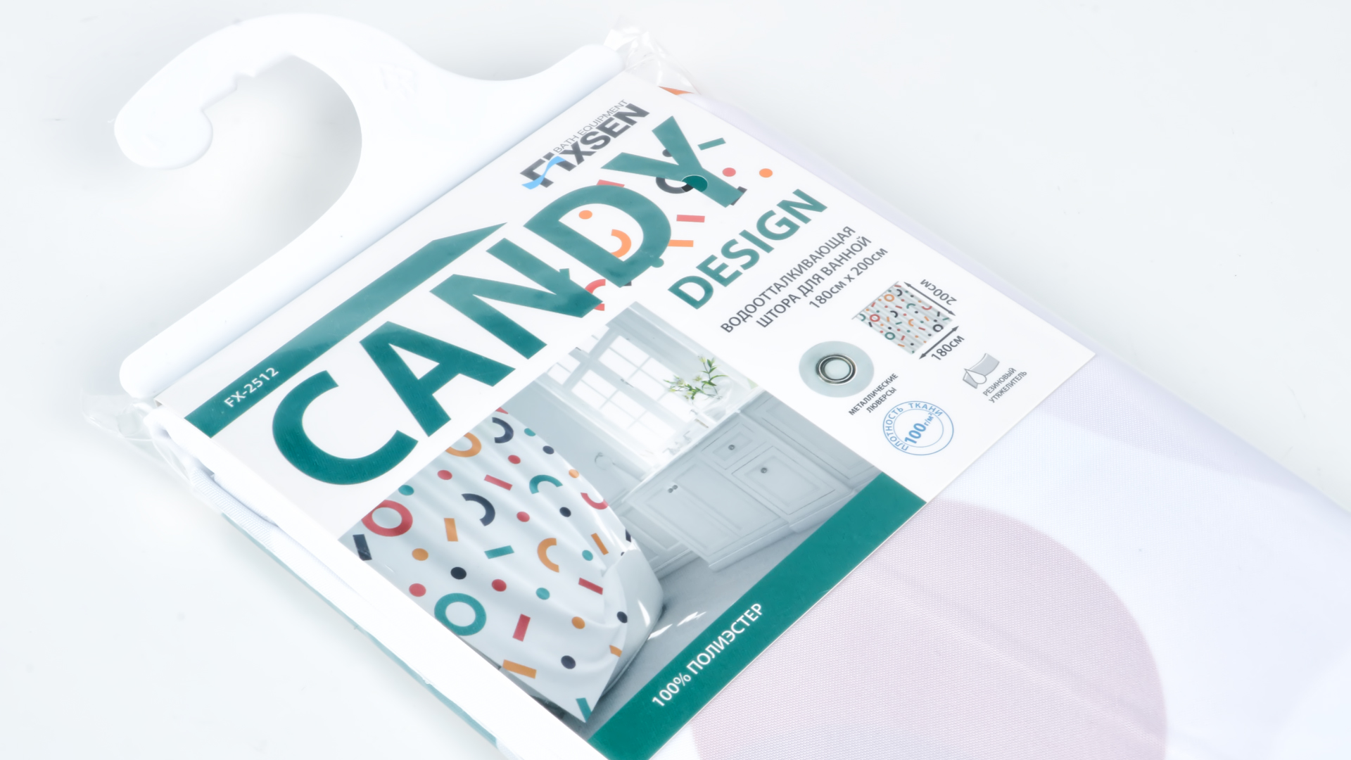 Штора для ванной Fixsen Candy FX-2512