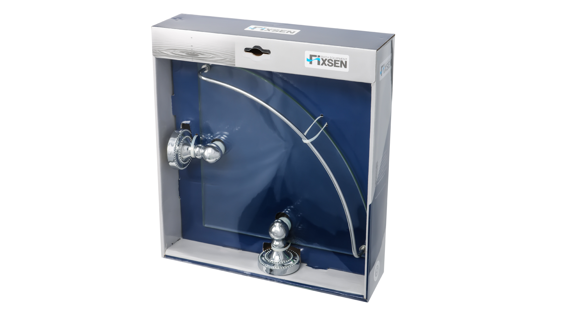 Полка стеклянная угловая FIXSEN Style (FX-41103A)