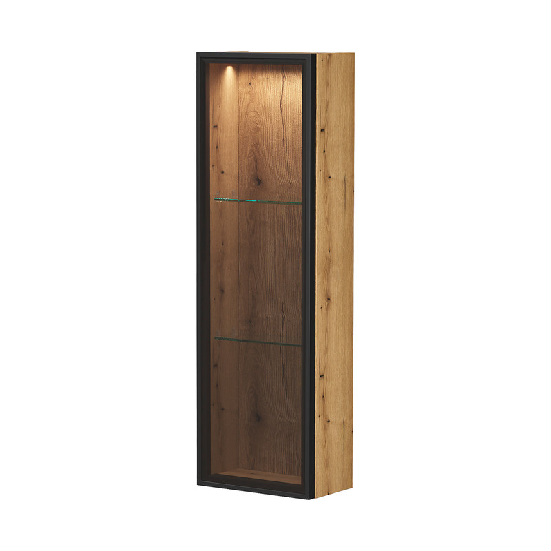 Шкаф EQUIL со стеклом Strong 25, подвесной, 1 дв., дуб эвок (sSTRONG25.1D.R/L-36)
