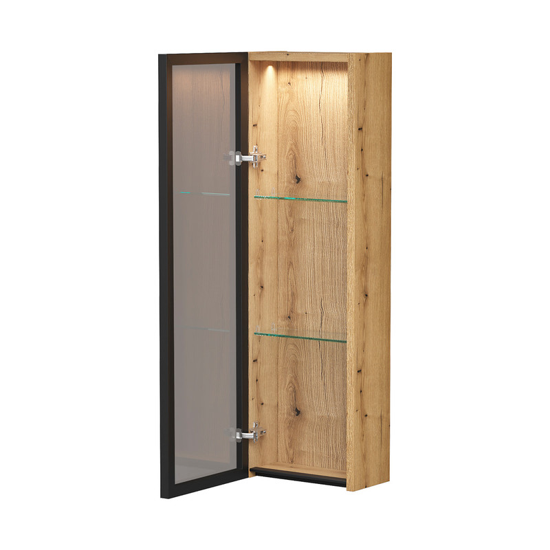 Шкаф EQUIL со стеклом Strong 25, подвесной, 1 дв., дуб эвок (sSTRONG25.1D.R/L-36)