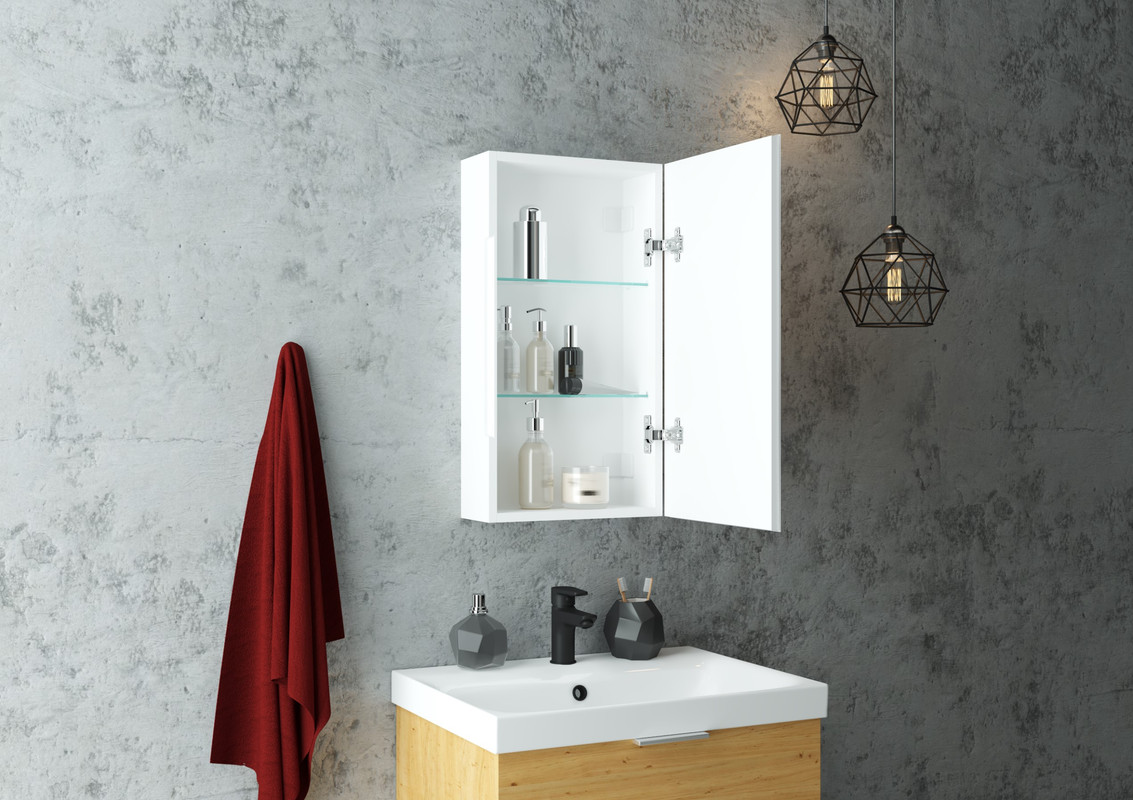 Зеркало-шкаф Allure LED 350х650 правый