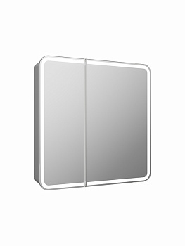 Зеркало-шкаф Elliott LED 800х800 с датчиком движения, розеткой