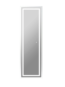 Зеркало Norden LED 490х1650, напольное, белое