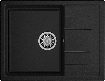 GRANFEST Мойка композит QUADRO GF-Q--650L чаша с крылом  650*500мм  черный  арт.GF-