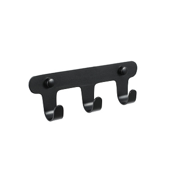 Планка 3 крючка Fixsen, FX-805B-3, черный
