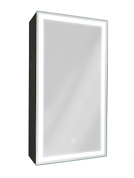 Зеркало-шкаф Mirror Box black Led 350х650 правый