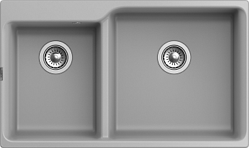 RIVELATO Мойка AXEL 90D  2-чаши 870*520мм grigio metallizzato арт.
