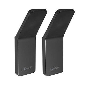 Крючок одинарный SMOOTH LINE для полотенец 2 шт., черный