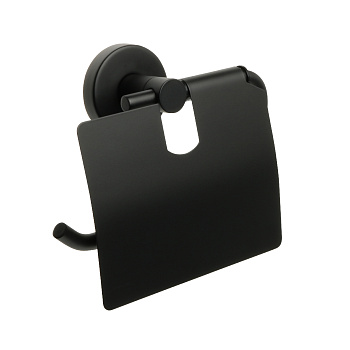Бумагодержатель с крышкой черный FIXSEN Comfort Black (FX-86010)