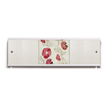 ОПТИМА_Decor Экран для ванны 170 см,ПВХ с офсетной печатью,(рогожка-015), ALAVANN