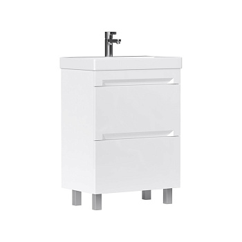 Тумба EQUIL Corner 70 напольная 2 ящ. белая (под раковину 9696-70)