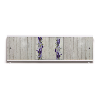 ОПТИМА_Decor Экран для ванны 170 см,ПВХ с офсетной печатью,(лаванда-009), ALAVANN